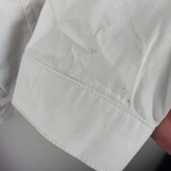 Lane Bryant White Denim Jacket Lightweight Lyocell Cotton - Picture 8 of 8